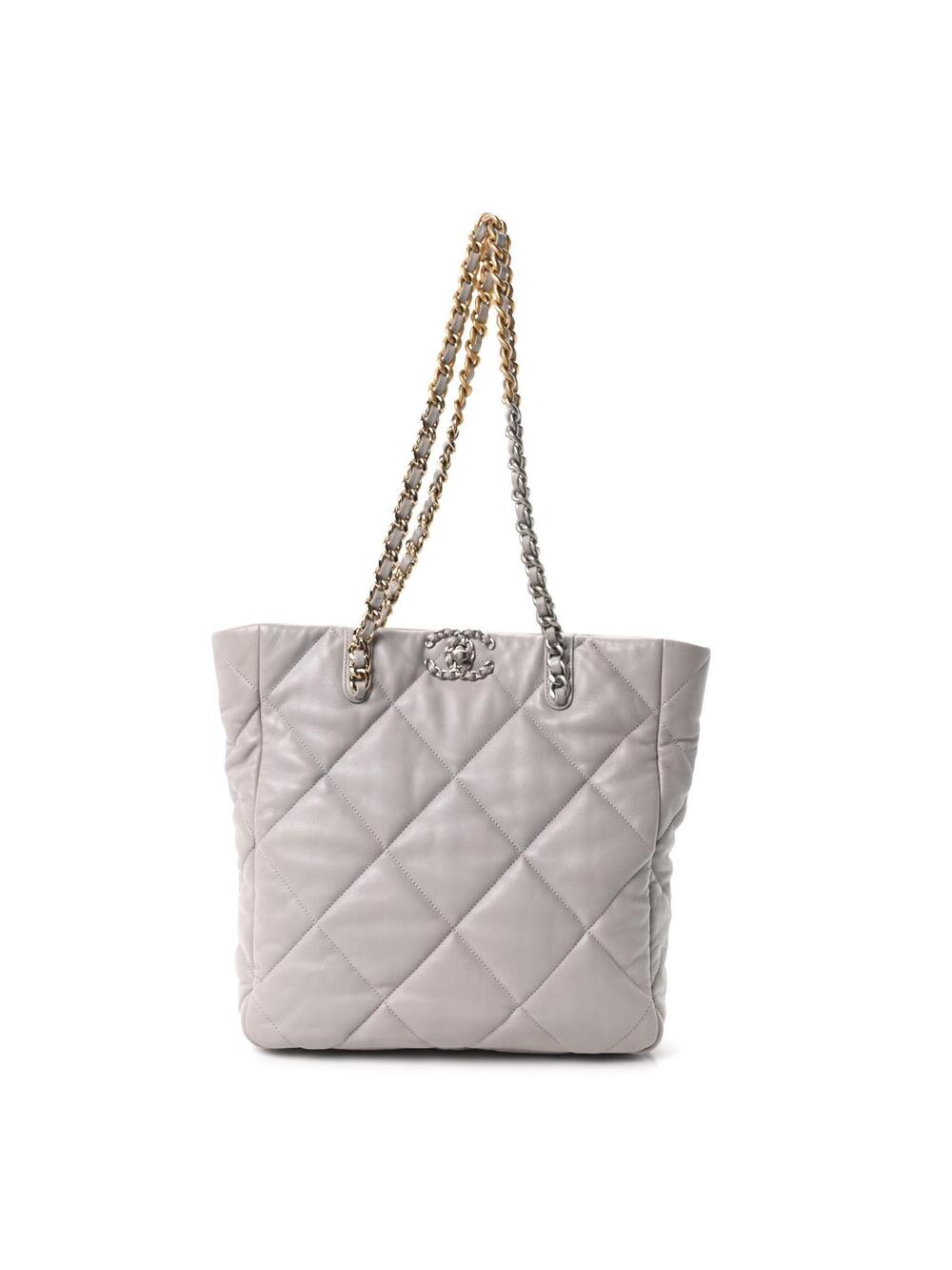 Lambskin Quilted Chanel 19 Shopping Bag #284378C37B